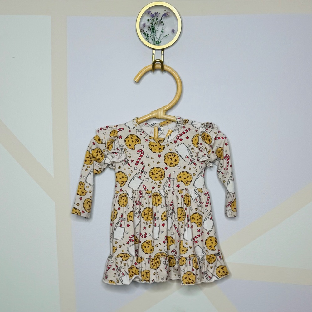 Cute Cookie Print Baby Dress